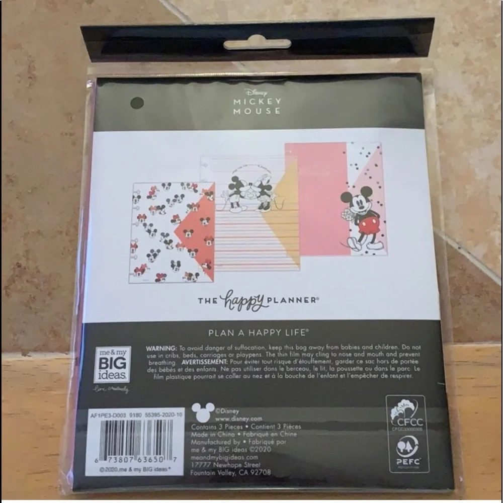 The Happy Planner Mickey and Minnie Mouse Snap In Envelopes EVERYDAY MAGIC.